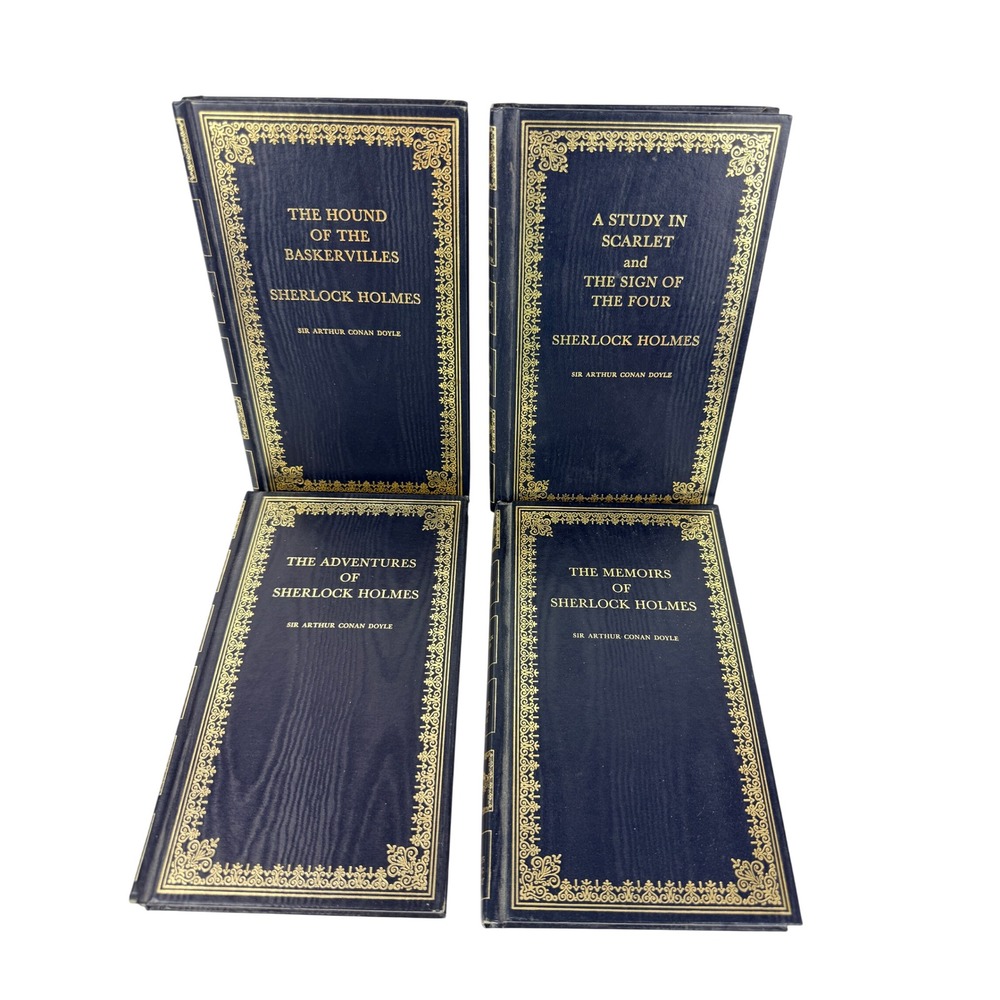 Sherlock Holmes 4 Vol Book Set Peebles Classic Library Sir Arthur Conan Doyle 75 - Picture 2 of 5